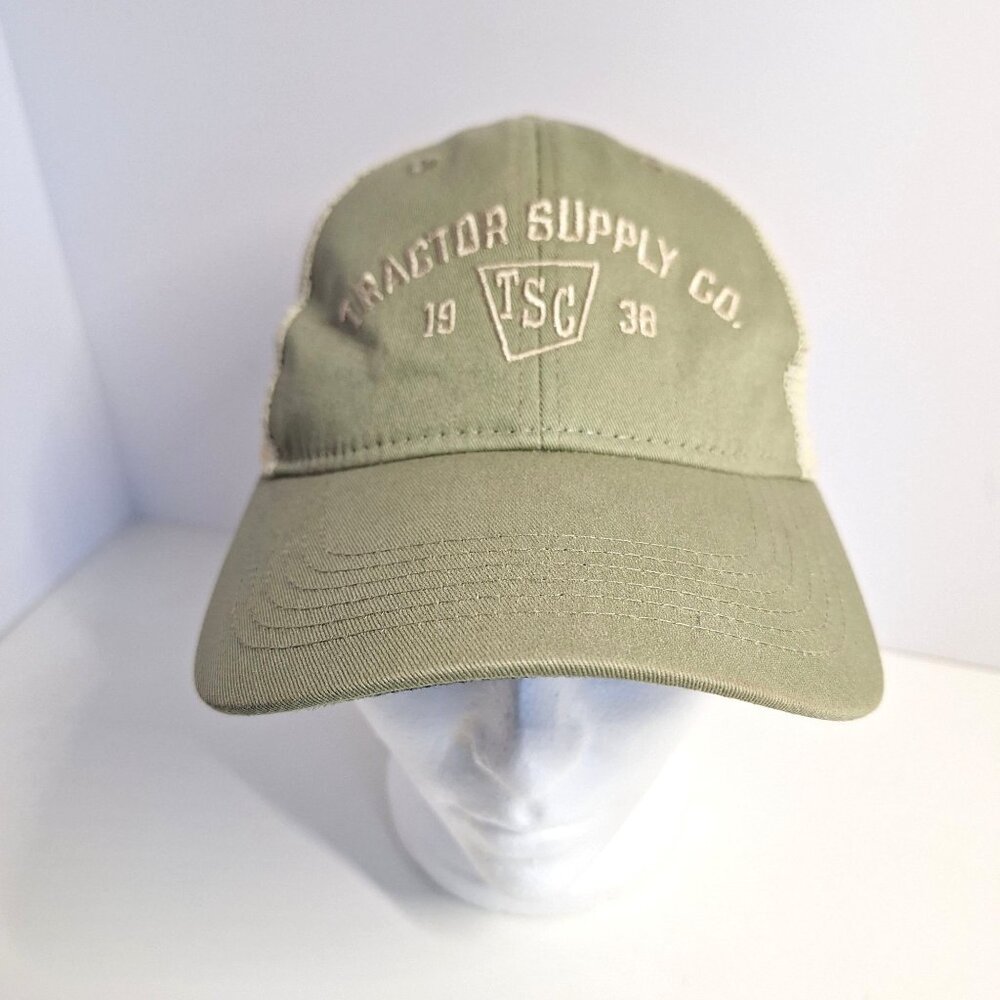 Olive Green Tractor Supply Mesh Trucker Hat Adjustable Snapback Baseball Cap